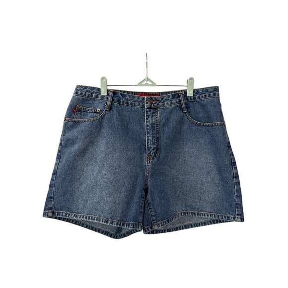 Vintage Y2K Zana Di Womens Denim High Waisted Jean Shorts Size 16 Medium Wash - Picture 1 of 3